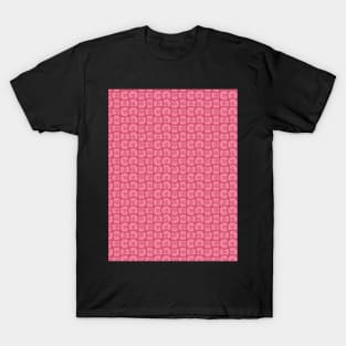 Retro Inspired D20 Circles Seamless Pattern - Pink T-Shirt